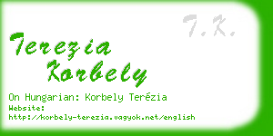 terezia korbely business card